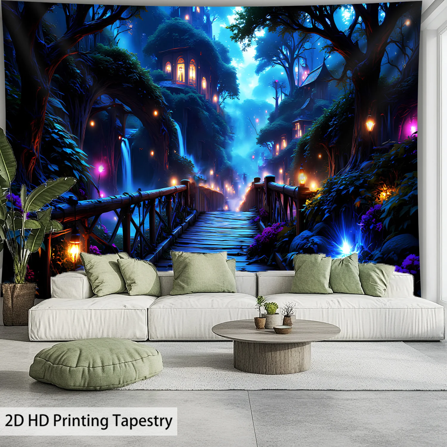 VIKAMA Ночной пейзаж Гобелен Dream Forest Деревянный мост Ночной вид Гостиная Диван Фон Настенный декор комнаты
VIKAMA Ночной пейзаж Гобелен Dream Forest Деревянный мост Ночной вид Гостиная Диван Фон Настенный декор комнаты