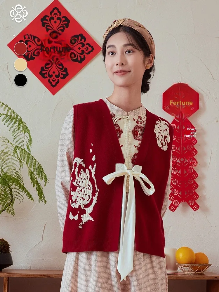 Faionable ort Knitted Vest with Belt And Knot V-Ne Design Autumn Collection Ci Painting Women's J...
Faionable ort Knitted Vest with Belt And Knot V-Ne Design Autumn Collection Ci Painting Women's J...