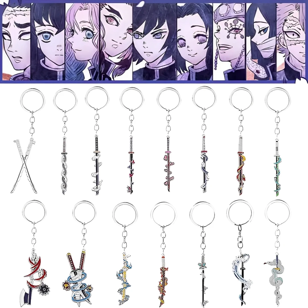Anime Demon Slayer Sword Keychain Kimetsu no Yaiba Tomioka Giyuu Kochou Shinobu Weapon Cosplay Metal Pendant Keyring
Anime Demon Slayer Sword Keychain Kimetsu no Yaiba Tomioka Giyuu Kochou Shinobu Weapon Cosplay Metal Pendant Keyring