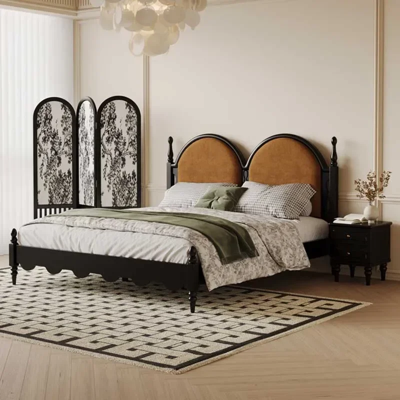 French Vintage Double Bed Headboard Design Light Luxury King Size Twin Bed Frame Platform Christmas Cama Casal Bedroom Furniture
French Vintage Double Bed Headboard Design Light Luxury King Size Twin Bed Frame Platform Christmas Cama Casal Bedroom Furniture