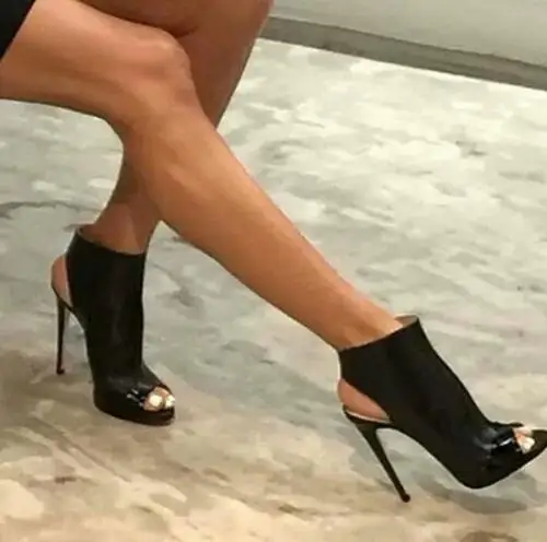Hot Women Black Patent Leather Peep Toe Patchwork Slingback Thin Heels Ankle Boots Female Stiletto Heel High Heel Pumps Shoes
Hot Women Black Patent Leather Peep Toe Patchwork Slingback Thin Heels Ankle Boots Female Stiletto Heel High Heel Pumps Shoes