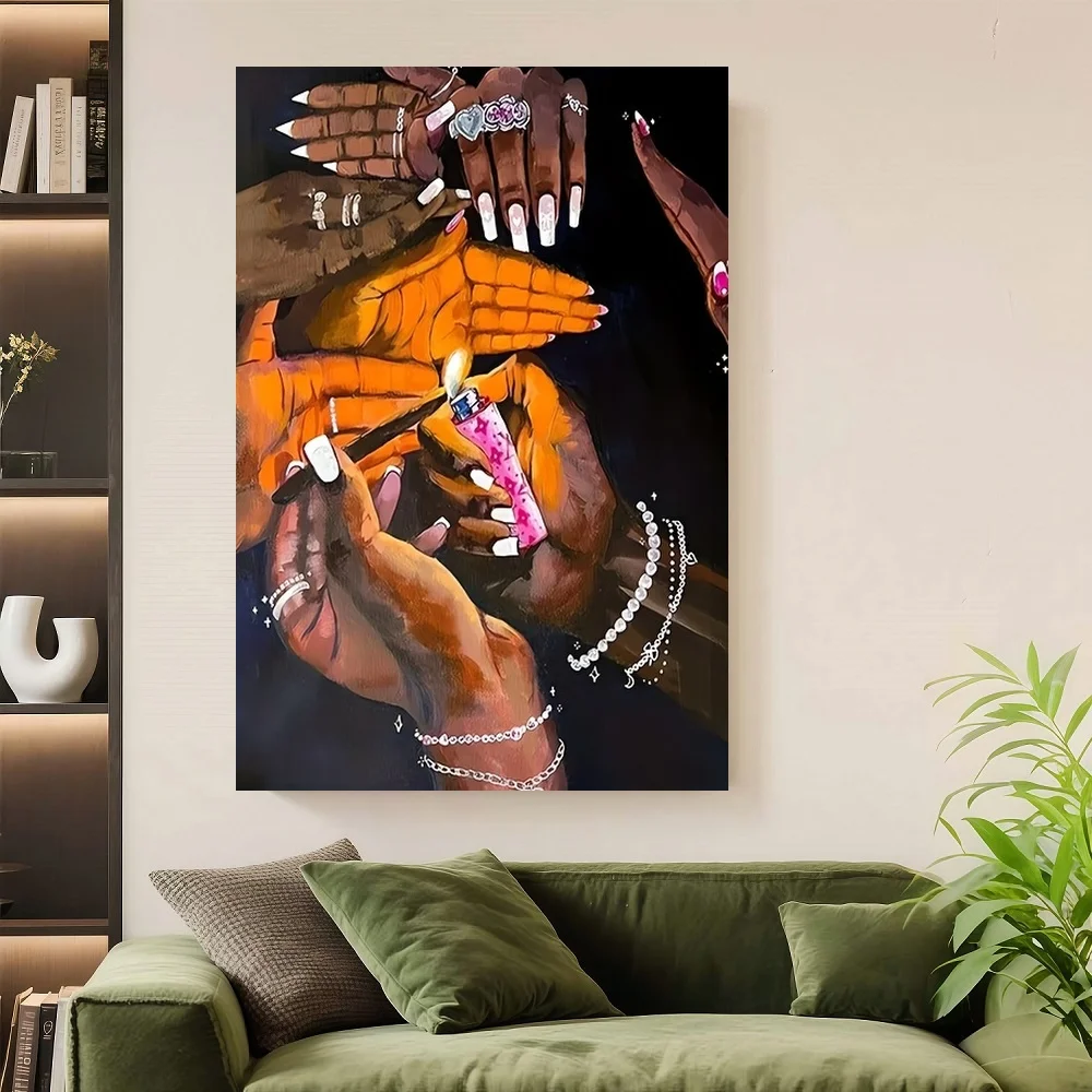 Framed Flat, 1pc, Flat, Various Sizes, Canvas Painting;hand Illuminated with a Lighter, Contemporary Black Art Canvas, Fashionab
Framed Flat, 1pc, Flat, Various Sizes, Canvas Painting;hand Illuminated with a Lighter, Contemporary Black Art Canvas, Fashionab