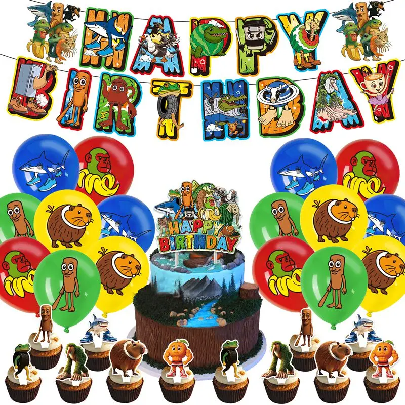 Cartoon Tung Tung Sahur Tralalo Theme Kids Birthday Party Decoration Game Brainrot Banner Background Balloon Baby Supply Gift
Cartoon Tung Tung Sahur Tralalo Theme Kids Birthday Party Decoration Game Brainrot Banner Background Balloon Baby Supply Gift