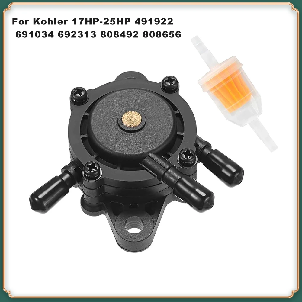 Fuel Pump for Kohler 17-25HP Engine - Replaces Parts 491922, 691034, 692313, 808492, 808656, 808281
Fuel Pump for Kohler 17-25HP Engine - Replaces Parts 491922, 691034, 692313, 808492, 808656, 808281