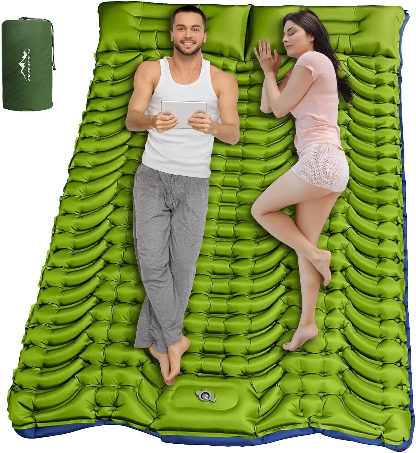 Double Sleeping Pad For Camping, Self Inflating 4"" Extra Thi Camping Sleeping Pad For 2 Person With Pillow, Built-In Foot
Double Sleeping Pad For Camping, Self Inflating 4"" Extra Thi Camping Sleeping Pad For 2 Person With Pillow, Built-In Foot
