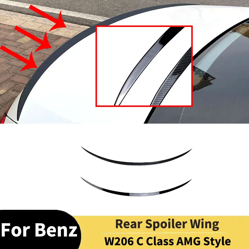 Стиль AMG для Mercedes Benz W206 C Class, внешний задний спойлер, аксессуары для крыльев, багажник автомобиля, фиксированное крыло, модифицированная отделка, комплекты кузова 
Стиль AMG для Mercedes Benz W206 C Class, внешний задний спойлер, аксессуары для крыльев, багажник автомобиля, фиксированное крыло, модифицированная отделка, комплекты кузова