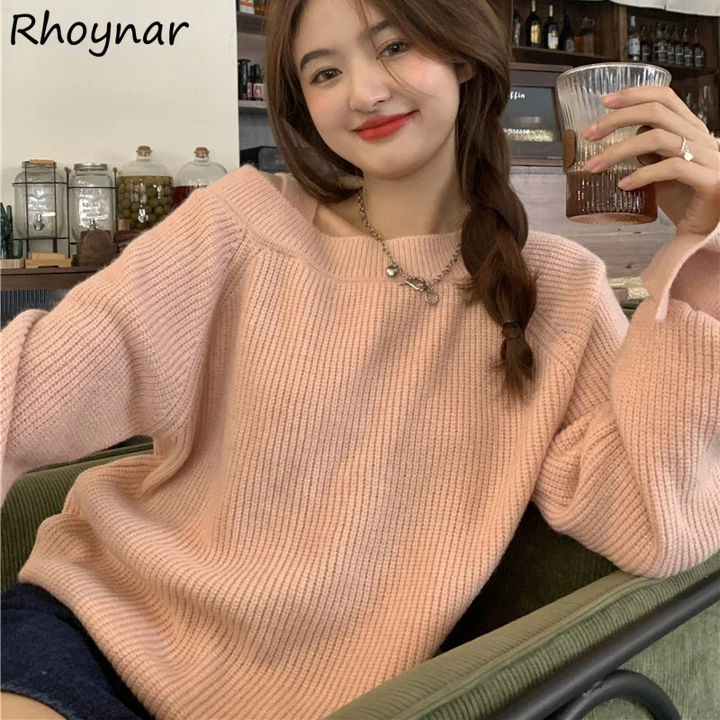 Pullovers Women Autumn Gentle Female Solid Simple Leisure All-match Baggy Tender Knitted Comfortable Off Shoulder Ulzzang Chic
Pullovers Women Autumn Gentle Female Solid Simple Leisure All-match Baggy Tender Knitted Comfortable Off Shoulder Ulzzang Chic