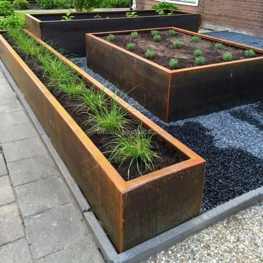 Cheap decorative raised garden bed metal planter Customized outdoor planter rust large planter pot
Cheap decorative raised garden bed metal planter Customized outdoor planter rust large planter pot
