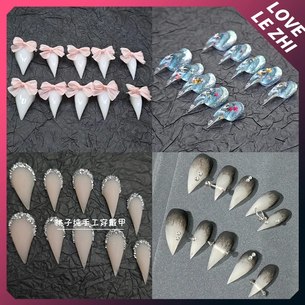 10Pcs Spice Girl Dragon Shaped Claw Handmade Press On Nail Y2K Long Beast Claw Polka Point Cat Eyes Gradients Reusable Fake Nail
10Pcs Spice Girl Dragon Shaped Claw Handmade Press On Nail Y2K Long Beast Claw Polka Point Cat Eyes Gradients Reusable Fake Nail