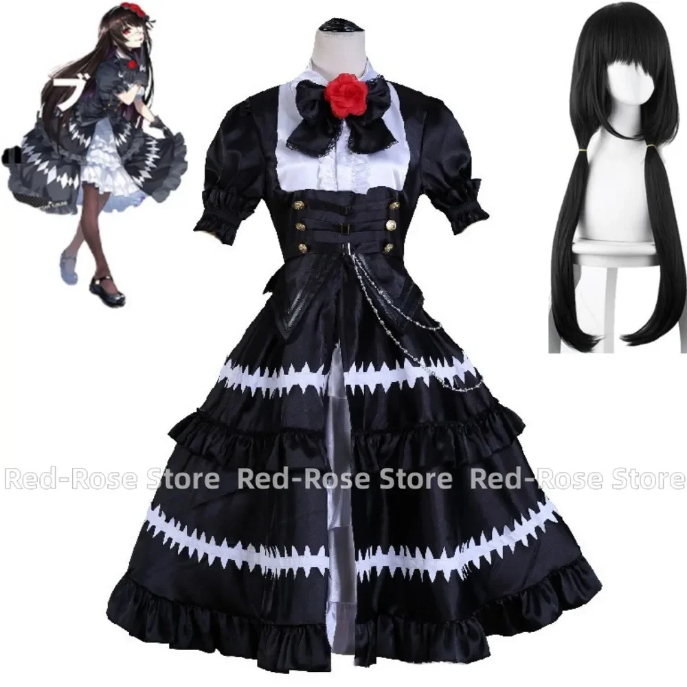 Аниме Tokisaki Kurumi Nightmare DATE A LIVE DateALive DAL Косплей Костюм Парик Ratatoskr Готическая Лолита Черное Платье Костюм на Хэллоуин
Аниме Tokisaki Kurumi Nightmare DATE A LIVE DateALive DAL Косплей Костюм Парик Ratatoskr Готическая Лолита Черное Платье Костюм на Хэллоуин