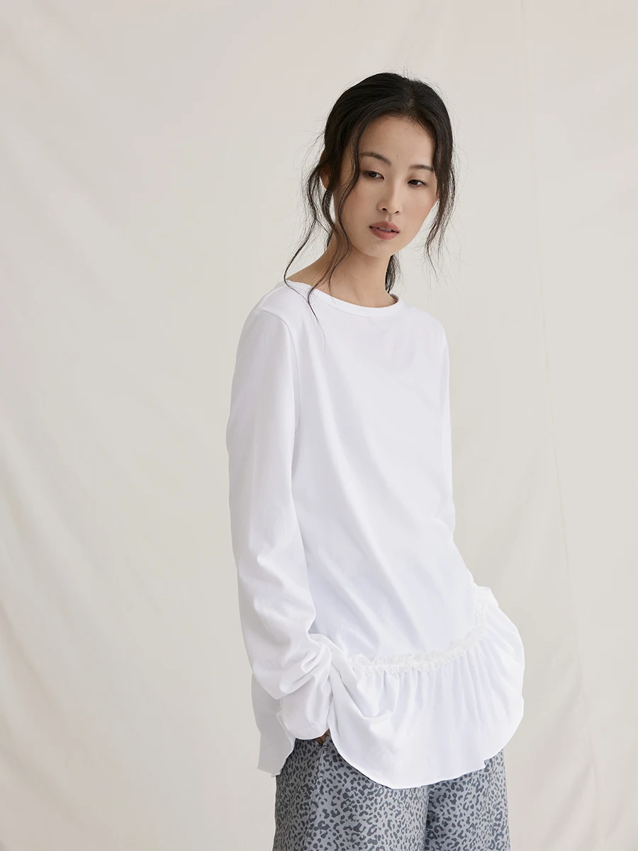 Pure White Wood ain Ballet Sle Splice Long Sve Футболка с кольцом на одно плечо Женская повседневная футболка свободного покроя из полиэстера...
Pure White Wood ain Ballet Sle Splice Long Sve Футболка с кольцом на одно плечо Женская повседневная футболка свободного покроя из полиэстера...