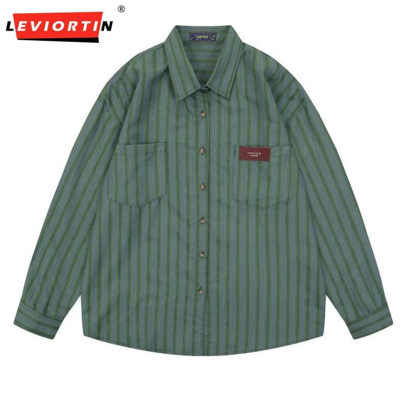 Japanese retro collar long sleeved striped shirt Hong Kong trend brand versatile couple loose casual vintage shirt jacket
Japanese retro collar long sleeved striped shirt Hong Kong trend brand versatile couple loose casual vintage shirt jacket