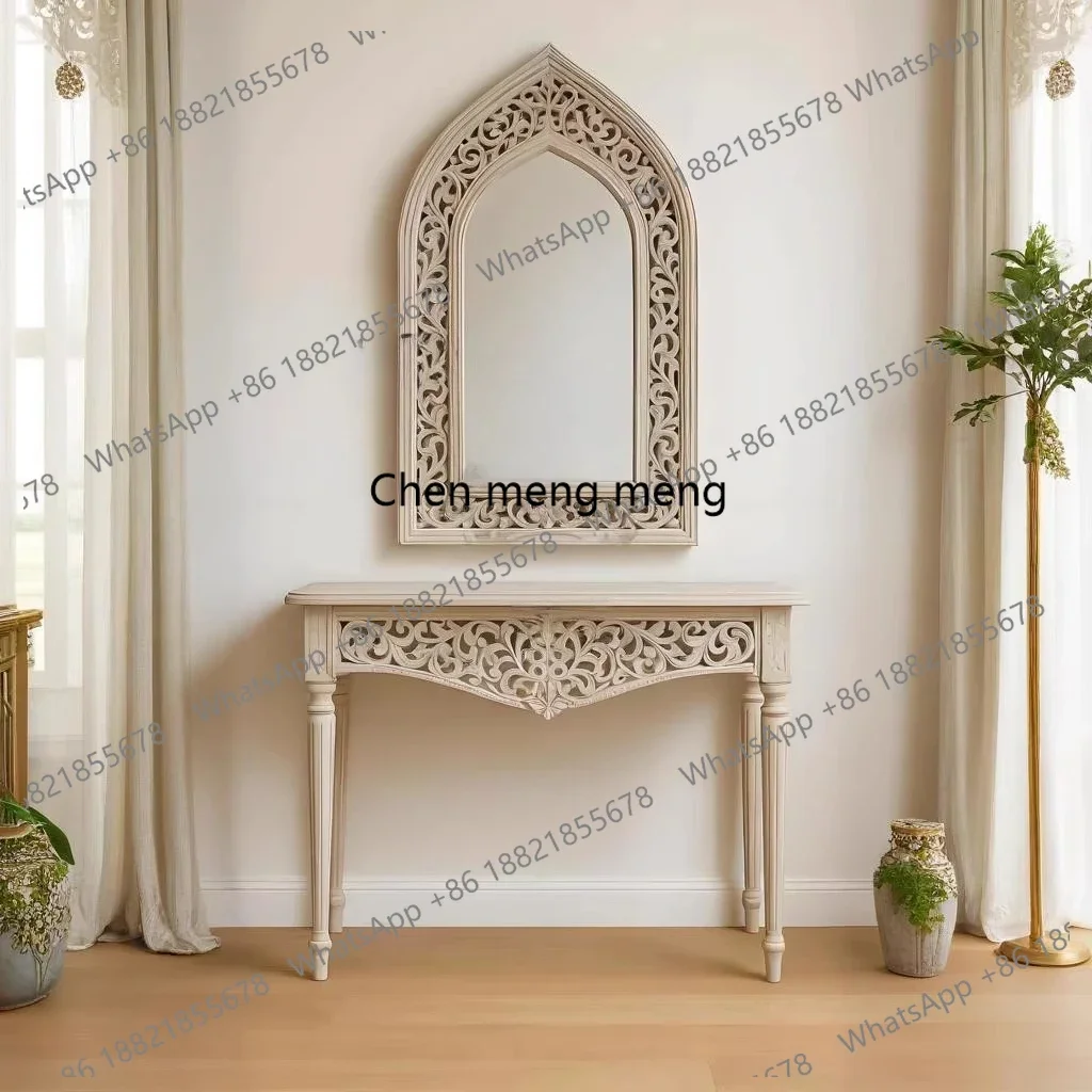 Vintage carved arched vanity mirror desktop vanity mirror French porch fireplace decorative mirror
Vintage carved arched vanity mirror desktop vanity mirror French porch fireplace decorative mirror