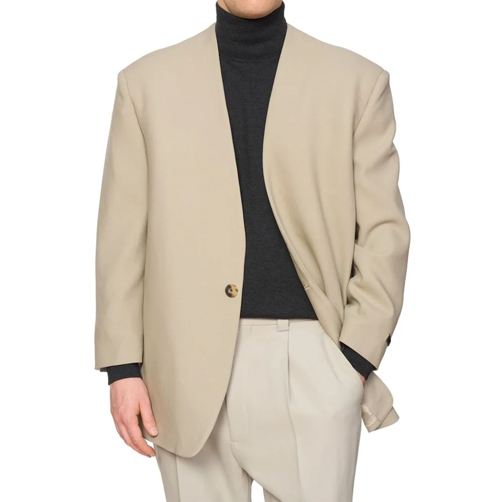 Men's Suit Two Piecs Lapelless Blazer Pants Work Commute Casual Suits Banquet Coustome Comfortable Suits
Men's Suit Two Piecs Lapelless Blazer Pants Work Commute Casual Suits Banquet Coustome Comfortable Suits