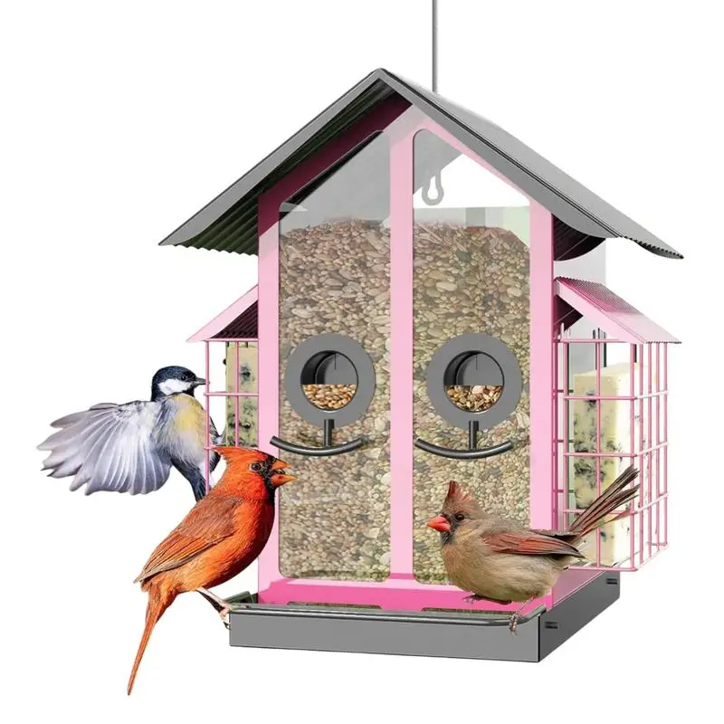 Window Bird Feeder Metal Acrylic Small Bird Feeder With Double Roof Weather Resistant Backyard Birding Supplies For Garden
Window Bird Feeder Metal Acrylic Small Bird Feeder With Double Roof Weather Resistant Backyard Birding Supplies For Garden