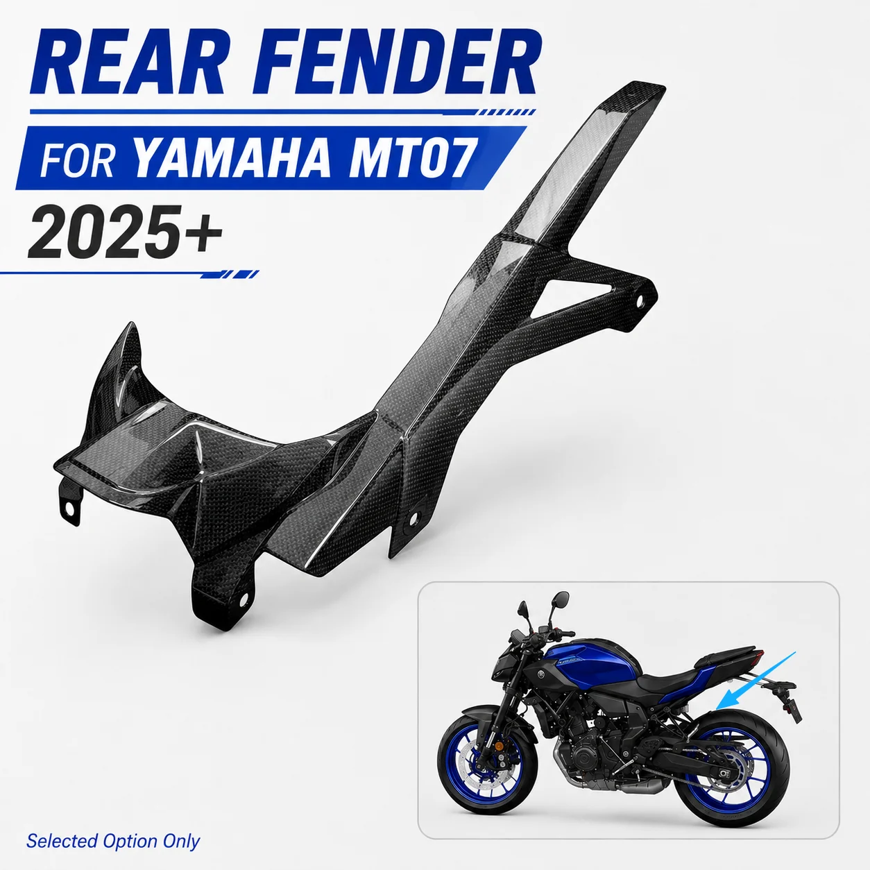 Rear Fender Rear Mudguard Carbon Fiber Rear Wheel Hugger Cover for Yamaha MT07 MT 07 2025+ Motorcycle Accessories Moto Parts
Rear Fender Rear Mudguard Carbon Fiber Rear Wheel Hugger Cover for Yamaha MT07 MT 07 2025+ Motorcycle Accessories Moto Parts
