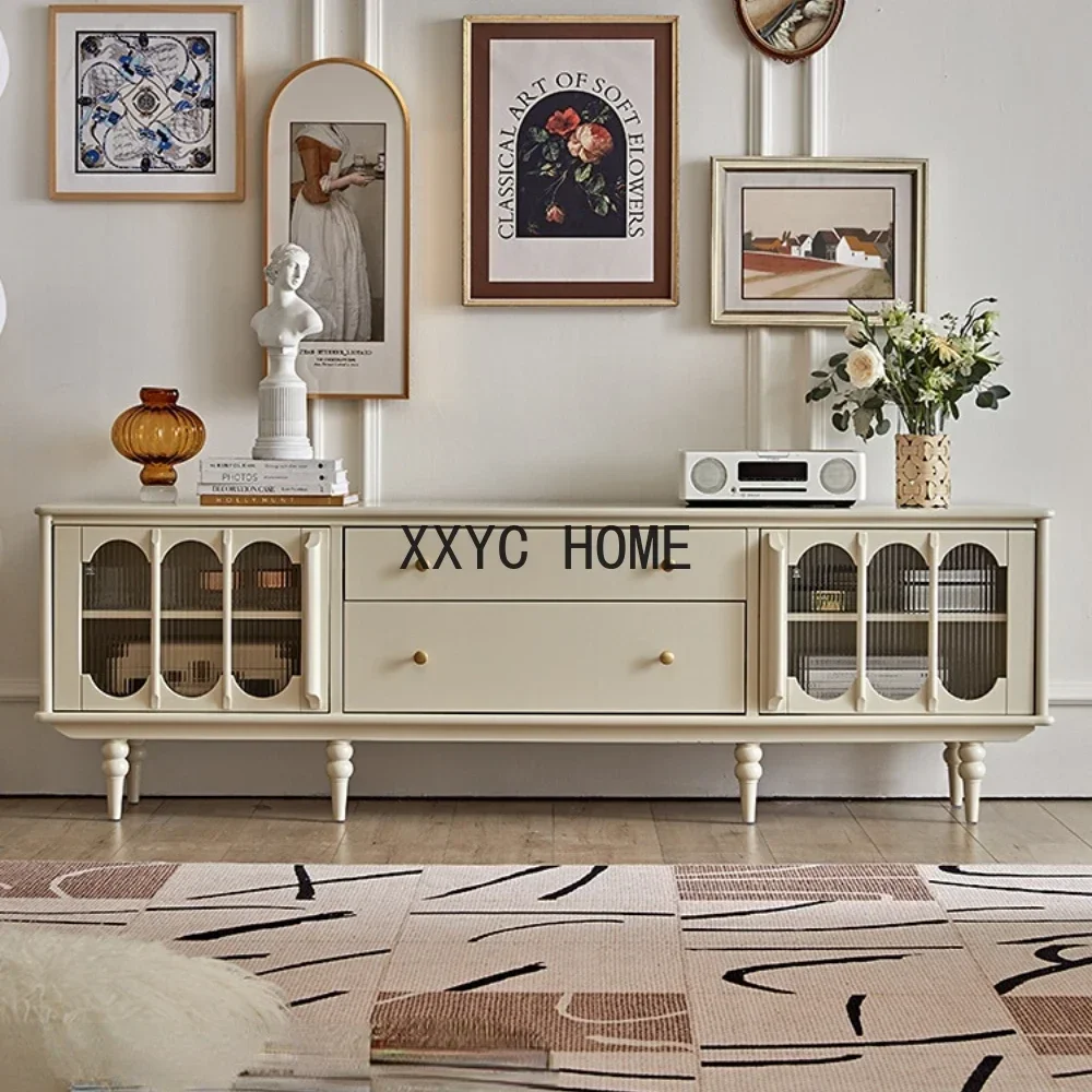Solid wood TV cabinet French cream style living room TV cabinet retro American tea table TV cabinet combination
Solid wood TV cabinet French cream style living room TV cabinet retro American tea table TV cabinet combination