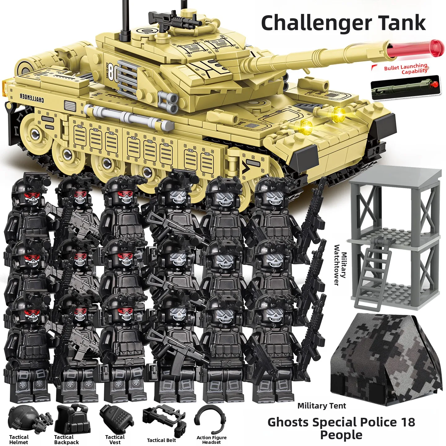 Military Tank Soldier Blo Armored Vehicle Special Forces Watchtower Base Scene Assembly Toy for Boys
Military Tank Soldier Blo Armored Vehicle Special Forces Watchtower Base Scene Assembly Toy for Boys