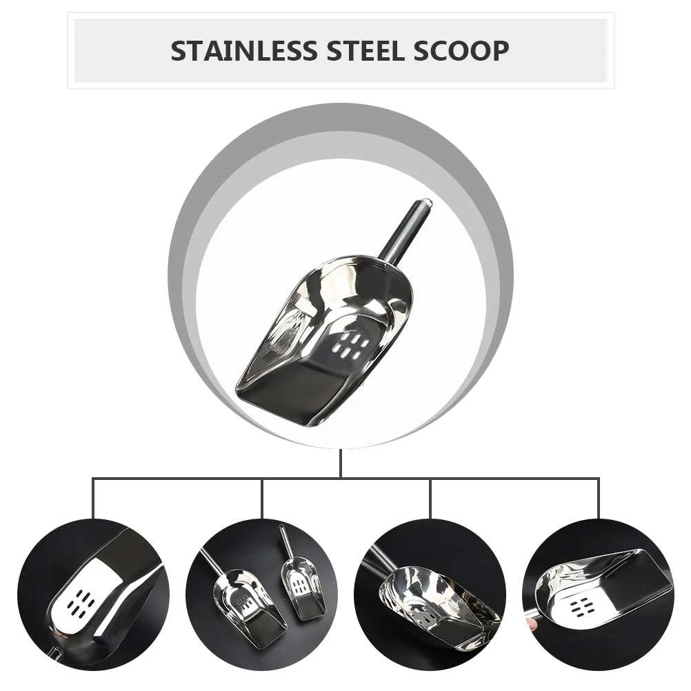 1Pcs Stainless Steel Ice Scoop Multifunctional Kitchen Supply with Smooth Handle for Ice Cube Rice Easy Storage
1Pcs Stainless Steel Ice Scoop Multifunctional Kitchen Supply with Smooth Handle for Ice Cube Rice Easy Storage