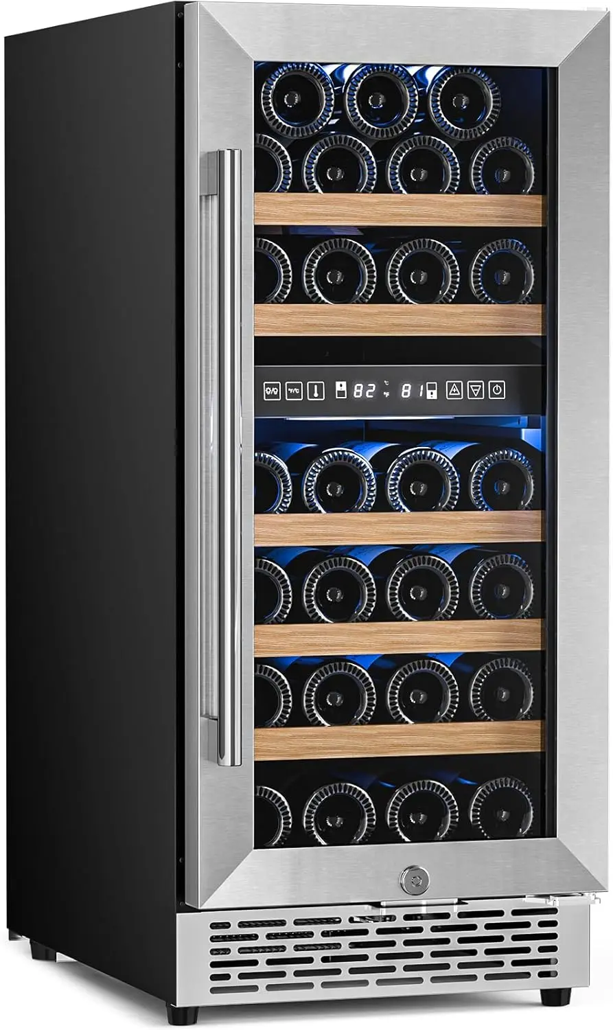 Wine Fridge 15 Inch Wine Cooler Refrigerator,27 Bottles Dual Zone Freestanding or Bulit-in Wine Cooler Fridge with Stainless
Wine Fridge 15 Inch Wine Cooler Refrigerator,27 Bottles Dual Zone Freestanding or Bulit-in Wine Cooler Fridge with Stainless