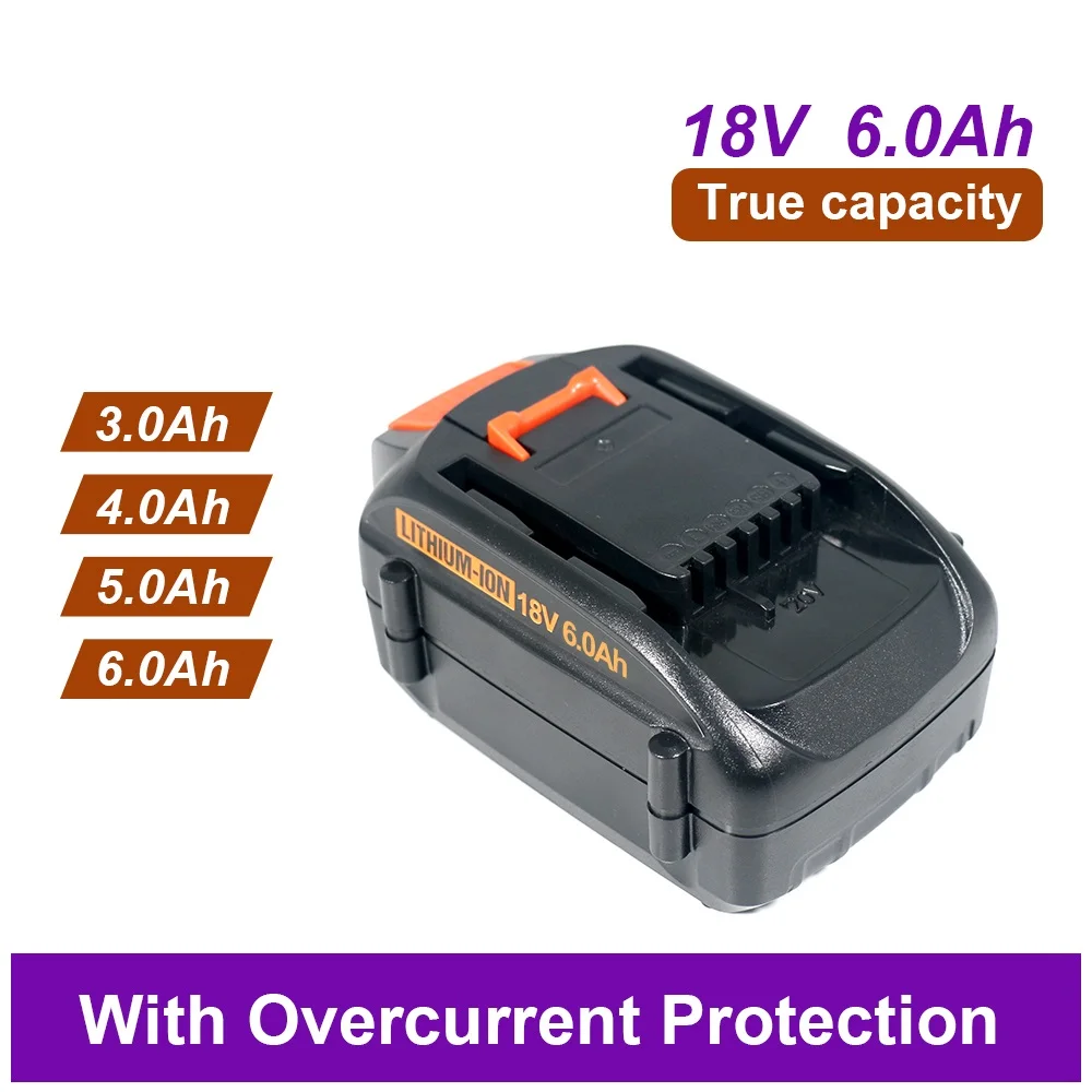 Сменная литиевая аккумуляторная батарея 20 В, 5/6 Ач для Worx WA3512 WA3551 WA3553 WA3570 для всех электрических WORX
Сменная литиевая аккумуляторная батарея 20 В, 5/6 Ач для Worx WA3512 WA3551 WA3553 WA3570 для всех электрических WORX