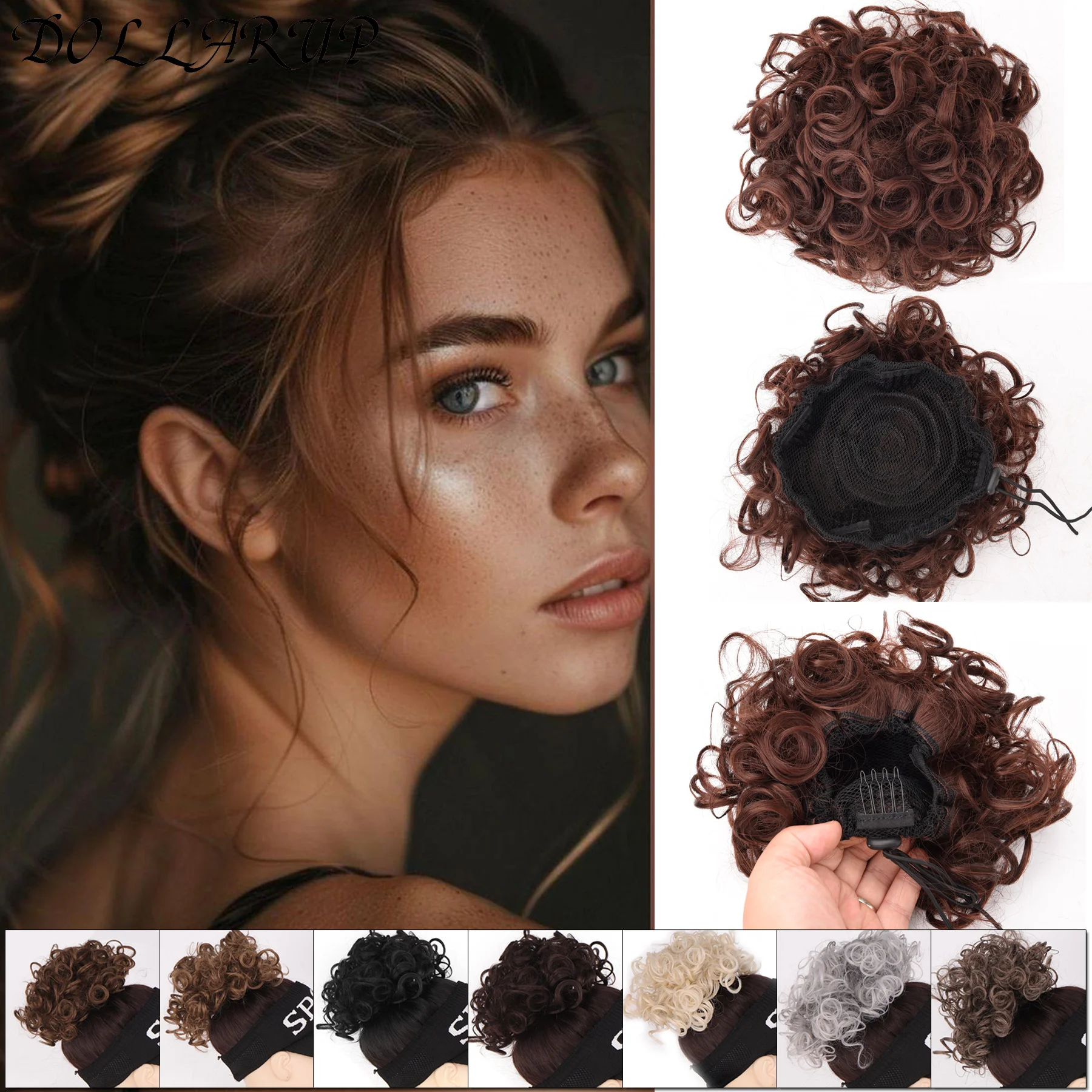 Synthetic Messy Bun Hair Piece 60g Elastic Drawstring Loose Wave Curly Hair Buns Hair Piece Extensions For Women Dark Brown
Synthetic Messy Bun Hair Piece 60g Elastic Drawstring Loose Wave Curly Hair Buns Hair Piece Extensions For Women Dark Brown
