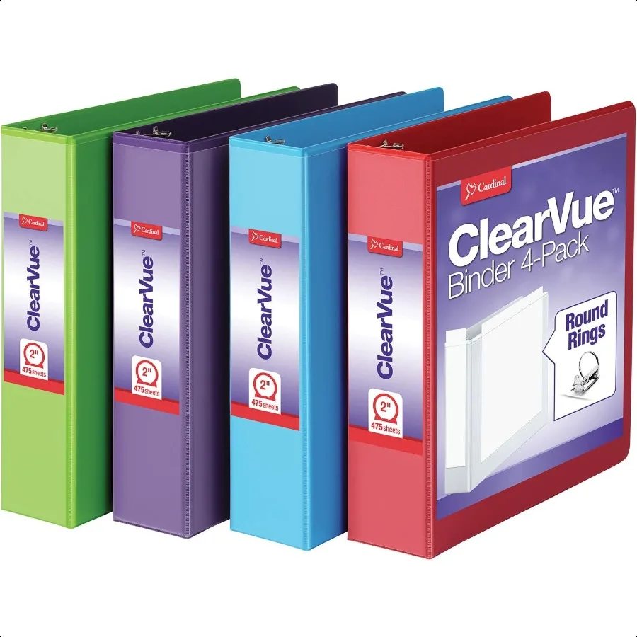 3 Ring Binders Binders for School and Office Durable 2 Inch Binder with Round Rings Holds 475Sheets ClearVue Covers NonStick PV
3 Ring Binders Binders for School and Office Durable 2 Inch Binder with Round Rings Holds 475Sheets ClearVue Covers NonStick PV