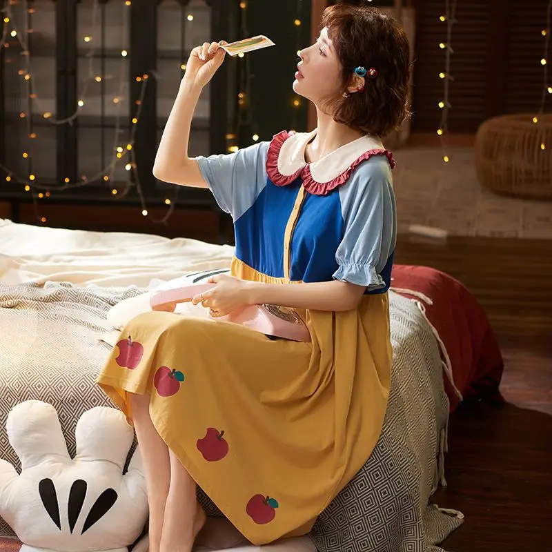 Новая мультяшная серия Disney «Белоснежка» для девочек, мягкая, удобная, модная и универсальная милая повседневная домашняя ночная рубашка из чистого хлопка
Новая мультяшная серия Disney «Белоснежка» для девочек, мягкая, удобная, модная и универсальная милая повседневная домашняя ночная рубашка из чистого хлопка