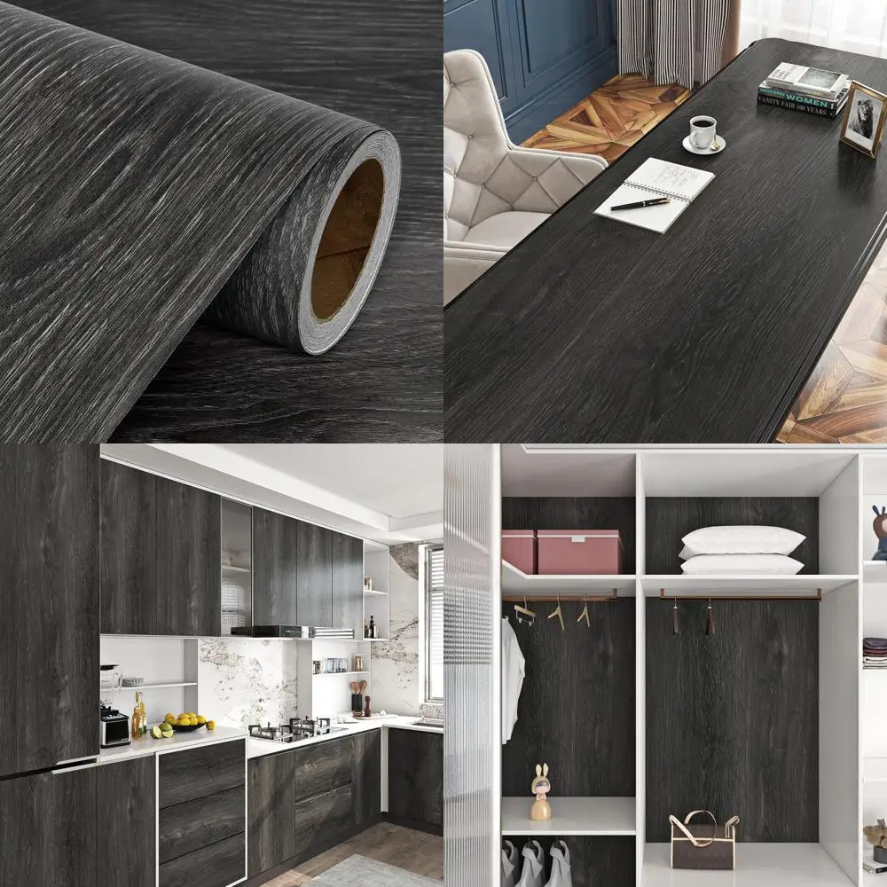 Водонепроницаемая виниловая пленка под дерево для кухонных столешниц, шкафов и столов — 24x394 см
Водонепроницаемая виниловая пленка под дерево для кухонных столешниц, шкафов и столов — 24x394 см