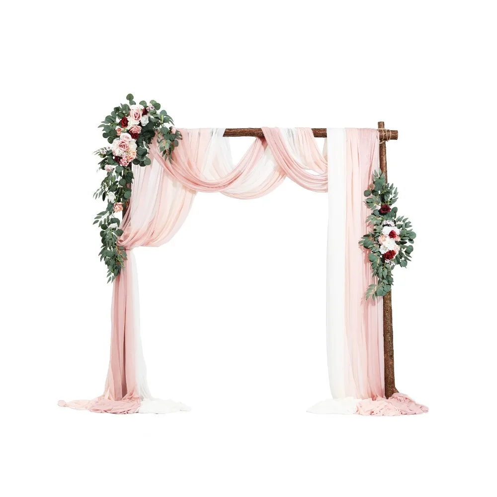 Artificial Wedding Arch Flowers Kit with Drapes Kit Deluxe White and Pink
Artificial Wedding Arch Flowers Kit with Drapes Kit Deluxe White and Pink