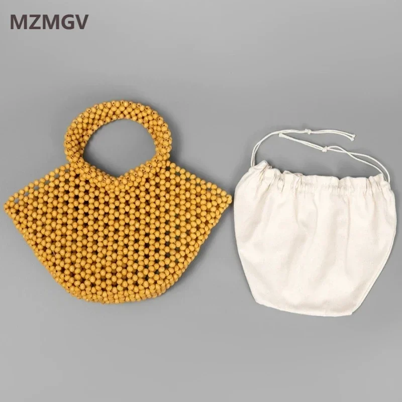 Summer Hollowed-Out Wooden Beaded Bag Handwoven Beach Holiday Bohemian Travel Shopping Totes Bag Female Purse and Handbags
Summer Hollowed-Out Wooden Beaded Bag Handwoven Beach Holiday Bohemian Travel Shopping Totes Bag Female Purse and Handbags