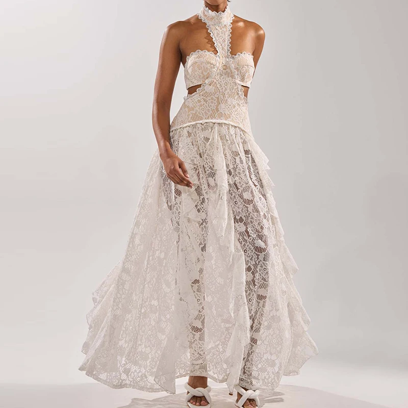 Новое пляжное платье без рукавов с завышенной талией 2026 года, женское сексуальное летнее длинное платье с открытой спиной, модное кружевное платье с рюшами, однотонное банкетное платье
Новое пляжное платье без рукавов с завышенной талией 2026 года, женское сексуальное летнее длинное платье с открытой спиной, модное кружевное платье с рюшами, однотонное банкетное платье