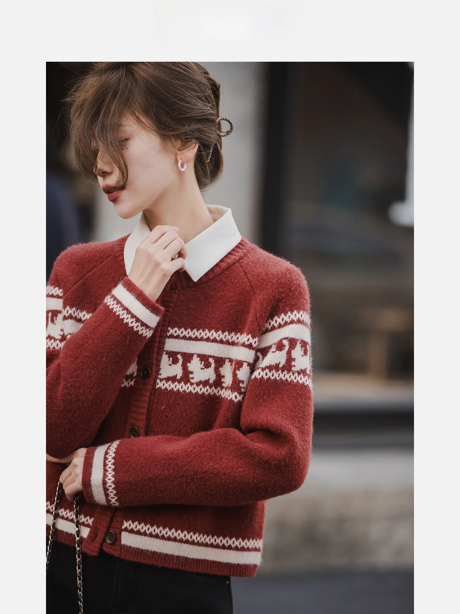 Cisas Night Ambiance Knitted Sweater Women's Faion Retro Color Blo Versatile Spring New Arrival round Ne Long Sve
Cisas Night Ambiance Knitted Sweater Women's Faion Retro Color Blo Versatile Spring New Arrival round Ne Long Sve