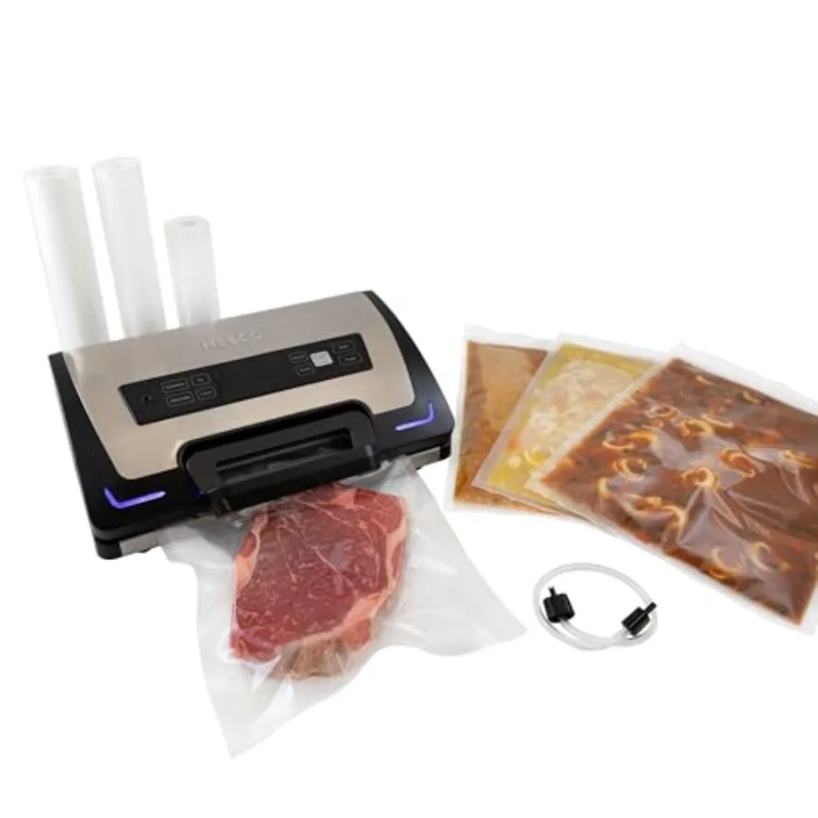 Premium Vacuum Sealer Kit with LiquidLock for Food Preservation Includes Large Variety of Bags and Rolls VS-22LB Built-in Canis
Premium Vacuum Sealer Kit with LiquidLock for Food Preservation Includes Large Variety of Bags and Rolls VS-22LB Built-in Canis