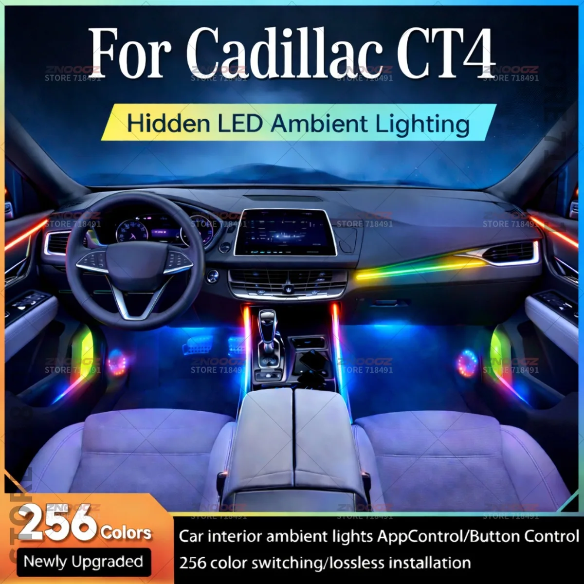 22in1 RGB Car Interior Acrylic Car Ambient Lights RGB Hidden Acrylic Strip Decoration Atmosphere Accessories For Cadillac CT4
22in1 RGB Car Interior Acrylic Car Ambient Lights RGB Hidden Acrylic Strip Decoration Atmosphere Accessories For Cadillac CT4
