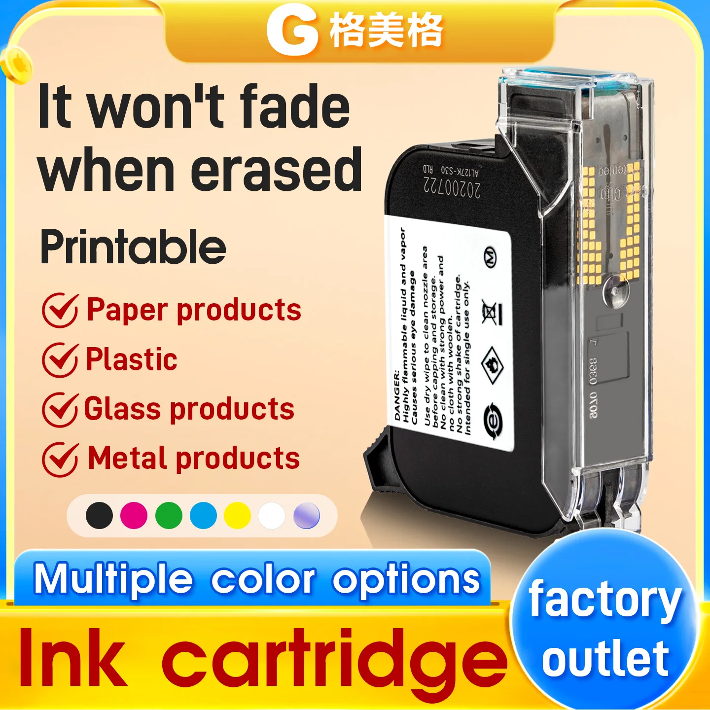 P9 Inkjet printer 12.7mm Ink cartridge
P9 Inkjet printer 12.7mm Ink cartridge
