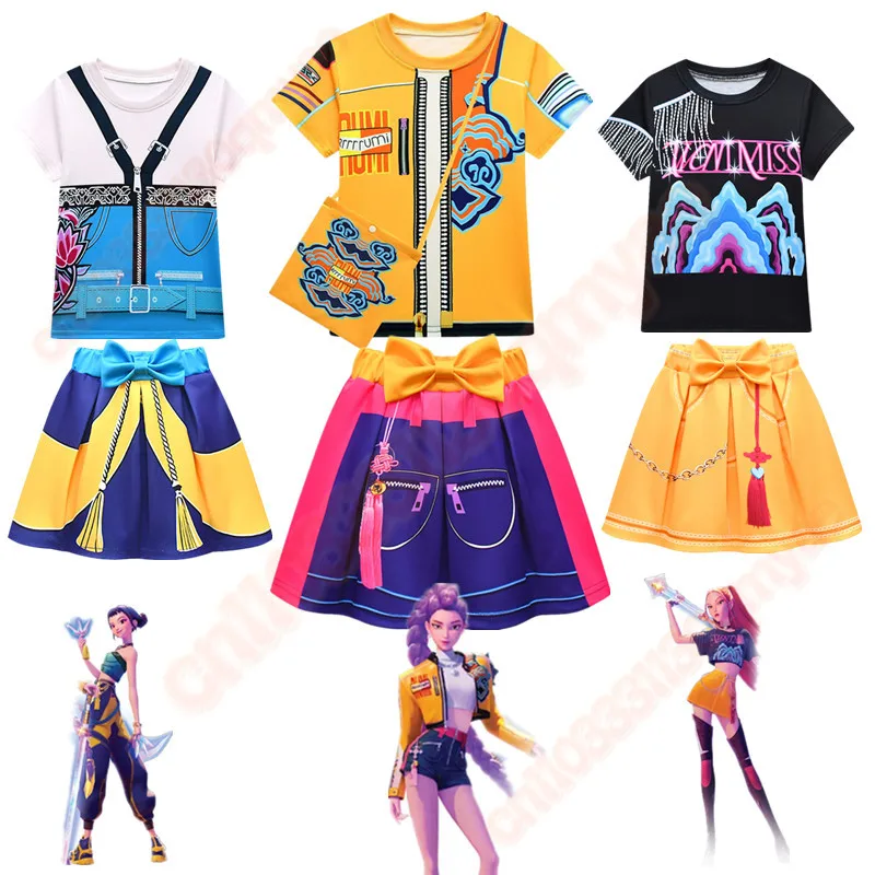 New Children's Skirt Sets KPop Demon Hunters Girls Kids Halloween Party Rumi Mira Zoey Carnival Cosplay Costume Suits for 2-9Yrs
New Children's Skirt Sets KPop Demon Hunters Girls Kids Halloween Party Rumi Mira Zoey Carnival Cosplay Costume Suits for 2-9Yrs