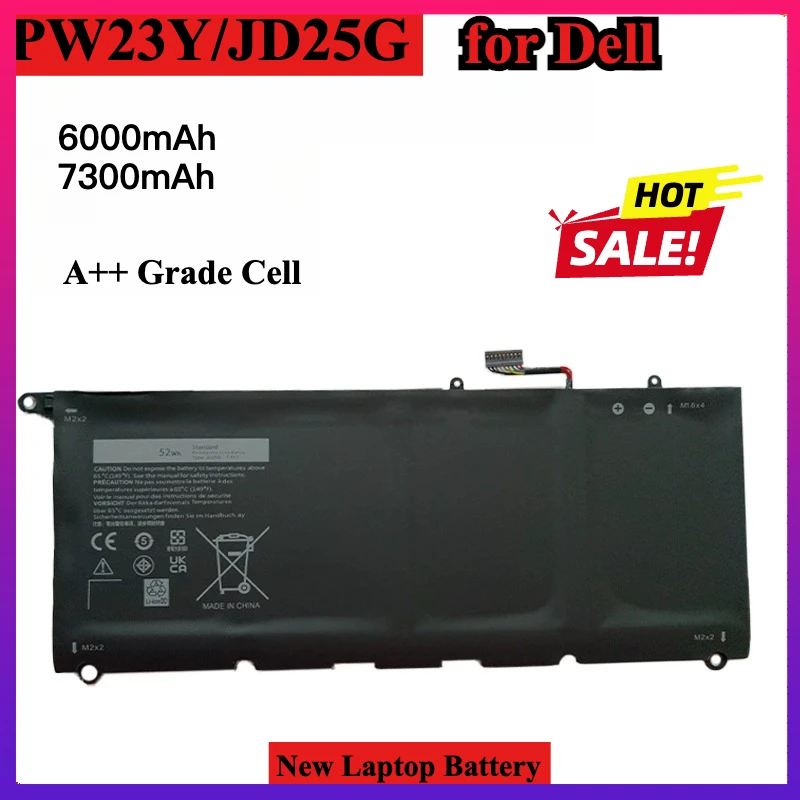 Совершенно новый аккумулятор PW23y JD25G 90V7W для Dell Xps 13 9360 для ноутбуков 0rnp72 0tp1gt, новый литий-ионный аккумулятор 7,6 В 60 Втч Pw23y
Совершенно новый аккумулятор PW23y JD25G 90V7W для Dell Xps 13 9360 для ноутбуков 0rnp72 0tp1gt, новый литий-ионный аккумулятор 7,6 В 60 Втч Pw23y