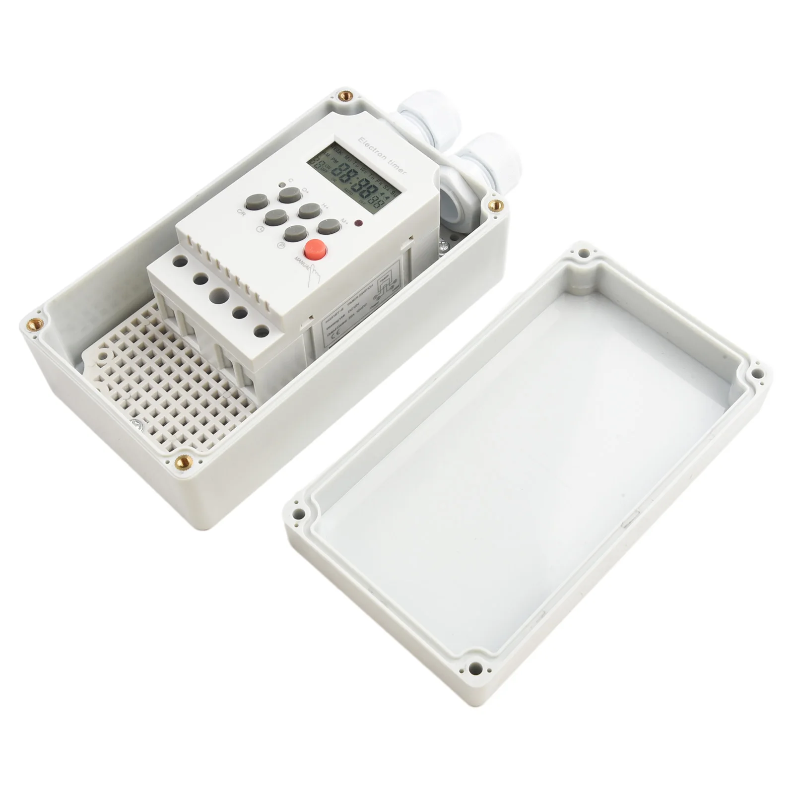 IP65 Waterproof Digital Timer Switch 30A for 230VAC 99 On/Off Cycles Suitable for Billboards and Audio Equipment Control
IP65 Waterproof Digital Timer Switch 30A for 230VAC 99 On/Off Cycles Suitable for Billboards and Audio Equipment Control