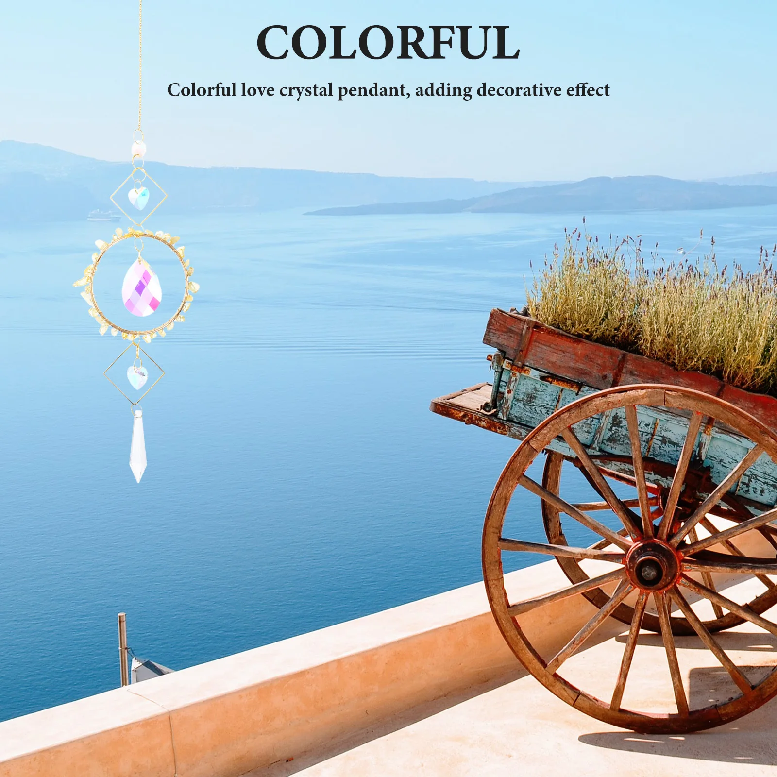 Crystal Pendant Stone Window Hanging Decor Natural Colorful Sun Yellow Decoration
Crystal Pendant Stone Window Hanging Decor Natural Colorful Sun Yellow Decoration