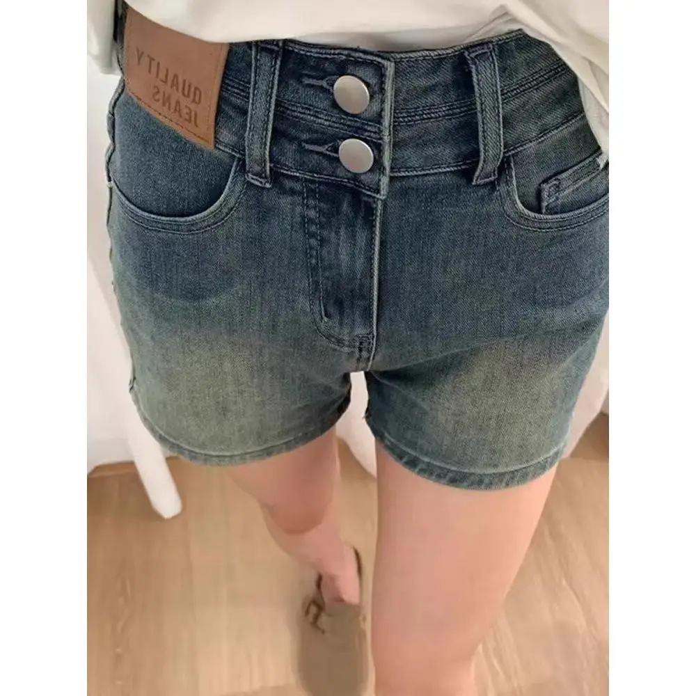 Retro High Waist Skinny Jeans orts Women's Thin Elastic plus Size Pear aped Body A-Line Hot Pants Casual Sle Four Seasons
Retro High Waist Skinny Jeans orts Women's Thin Elastic plus Size Pear aped Body A-Line Hot Pants Casual Sle Four Seasons