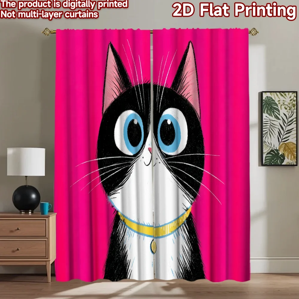 2D flat printing 2pcs Drapes Cute Cat Pet Portrait Digital Printed Polyester Drapes Family Party Use for Holiday Home Decor &
2D flat printing 2pcs Drapes Cute Cat Pet Portrait Digital Printed Polyester Drapes Family Party Use for Holiday Home Decor &