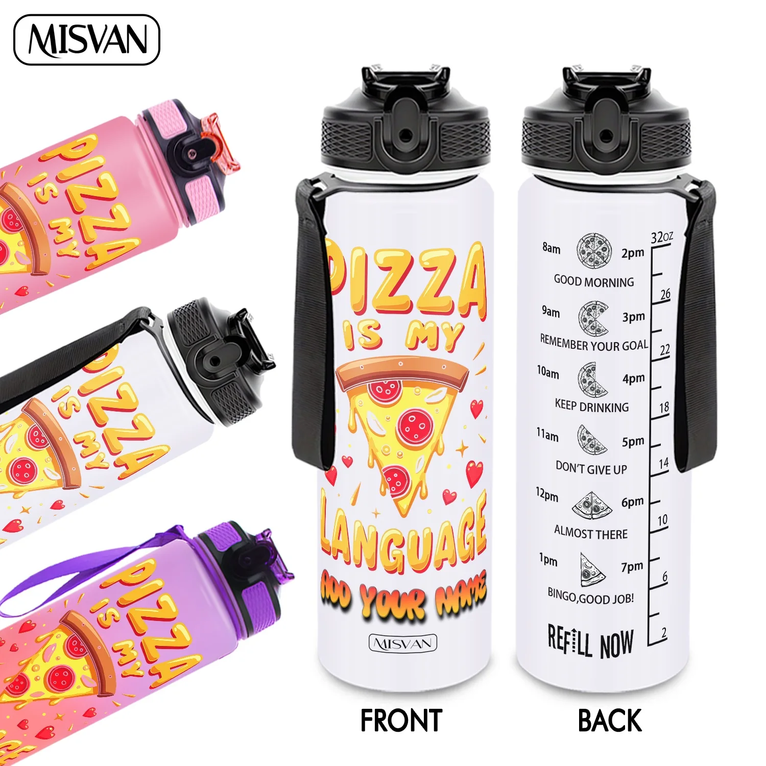 Бутылка для воды 32 унции (950 мл) с индивидуальным именем, надпись «Пицца — это моя речь», для ежедневного увлажнения, для спортзала, активного отдыха, велоспорта
Бутылка для воды 32 унции (950 мл) с индивидуальным именем, надпись «Пицца — это моя речь», для ежедневного увлажнения, для спортзала, активного отдыха, велоспорта