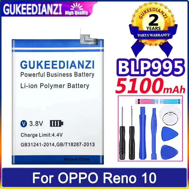 BLP995 Высокоэффективный аккумулятор для мобильного телефона для Oppo Reno 10 5100 мАч
BLP995 Высокоэффективный аккумулятор для мобильного телефона для Oppo Reno 10 5100 мАч