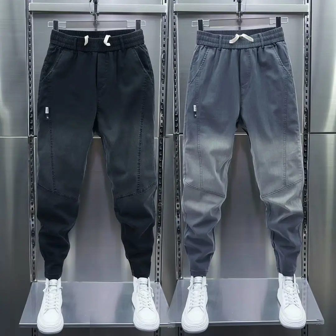 Мужские джинсы Slim Fit из тонкого денима, модные брендовые брюки с цветными вставками, рабочая одежда, эластичные, с манжетами, износостойкие, для лета и осени
Мужские джинсы Slim Fit из тонкого денима, модные брендовые брюки с цветными вставками, рабочая одежда, эластичные, с манжетами, износостойкие, для лета и осени