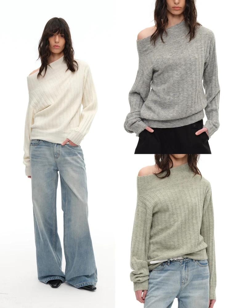 JCAESAR Women's Casual Loose Fit Sweater Slant oulder Knitted Long Sve Crew Ne Blend Wool One oulder Design
JCAESAR Women's Casual Loose Fit Sweater Slant oulder Knitted Long Sve Crew Ne Blend Wool One oulder Design