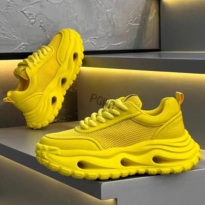 Thick Cushion Men Leisure Sports Shoes Shock Buffer Design Wear Resistant Bottom Breathable Upper Lace Up Shoes All Day Wearing
Thick Cushion Men Leisure Sports Shoes Shock Buffer Design Wear Resistant Bottom Breathable Upper Lace Up Shoes All Day Wearing