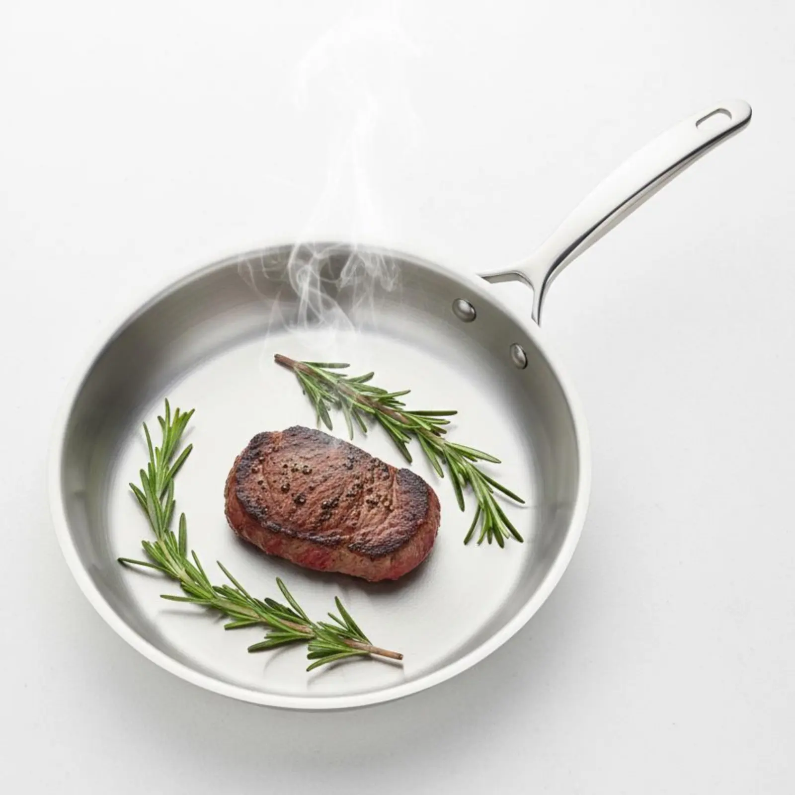 Stainless Steel Frying Pan Even Heat Distribution Multi-Ply Skillet Multi-Ply Clad Skillet Heat-Resistant Flat Bottom Stir-Fry
Stainless Steel Frying Pan Even Heat Distribution Multi-Ply Skillet Multi-Ply Clad Skillet Heat-Resistant Flat Bottom Stir-Fry