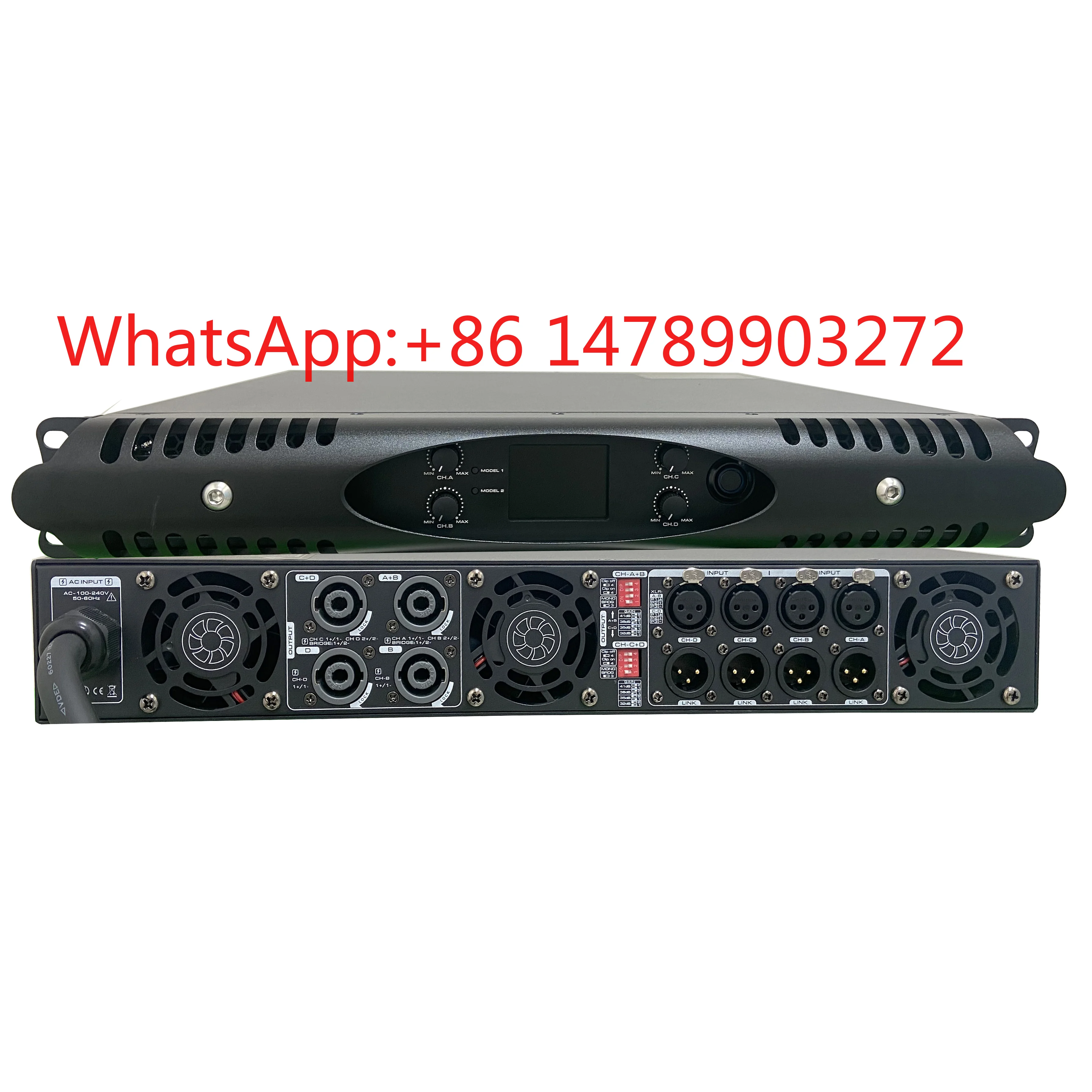 4 Channel 1300W Class D Amplifier 1.5U Metal Body Professional Stage Power Gear
4 Channel 1300W Class D Amplifier 1.5U Metal Body Professional Stage Power Gear