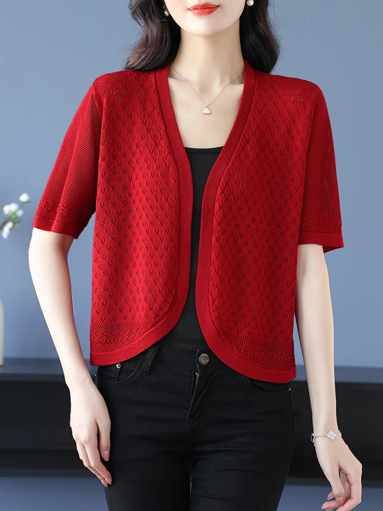 Solid Cardigan Sweater Women Summer Spring Women Clothing Short Sleeve Sweater Knitwear Cardigans
Solid Cardigan Sweater Women Summer Spring Women Clothing Short Sleeve Sweater Knitwear Cardigans